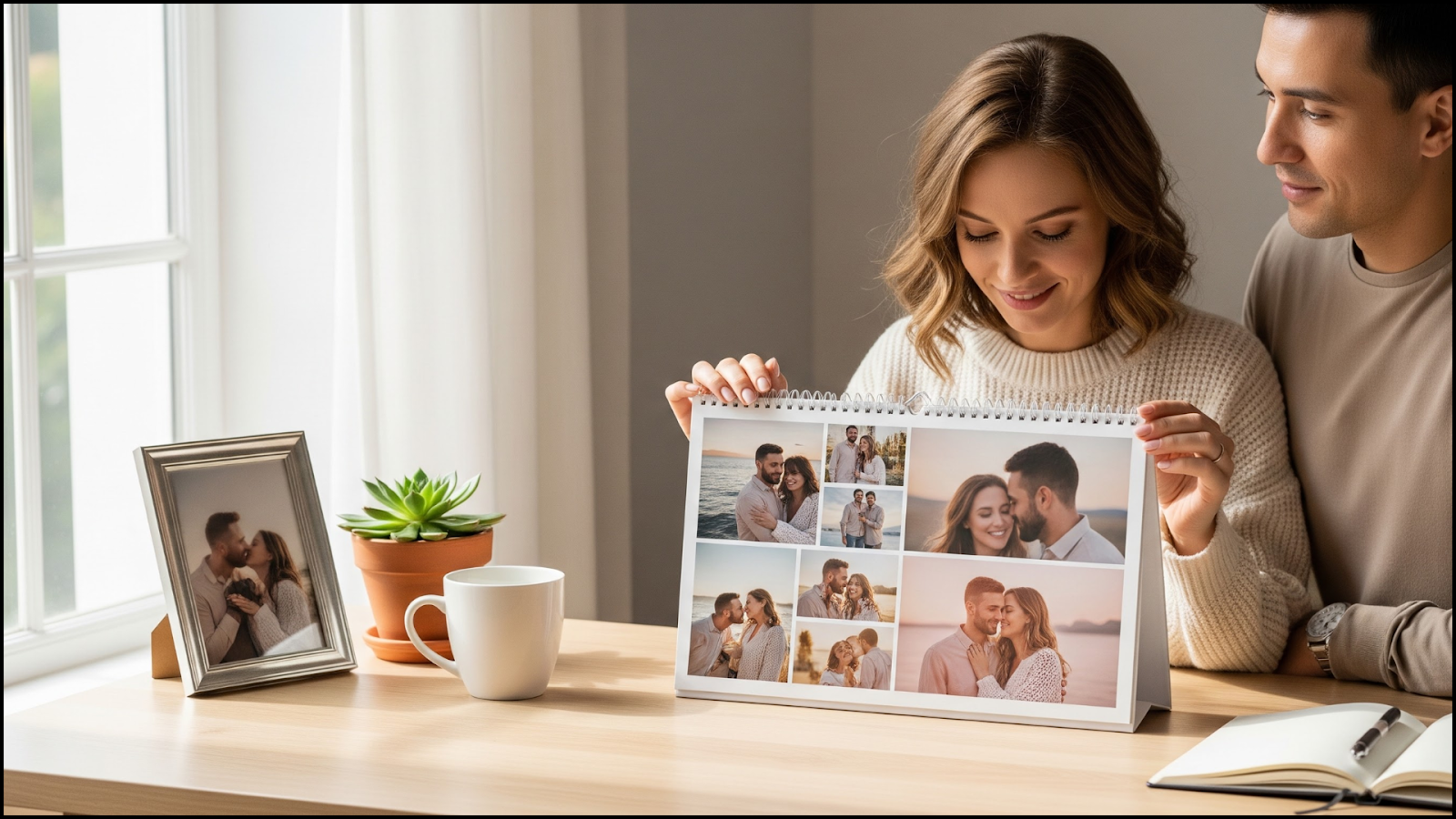 Photo calendar with personalized pictures.