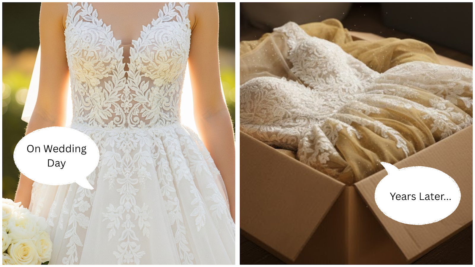 What To Do if Your Preserved Wedding Dress Gets Damaged Years Later?